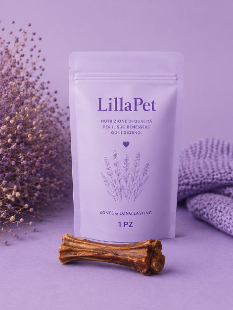 💜 LillaPet Bones & Long Lasting – Snack Naturali da Masticazione per Cani