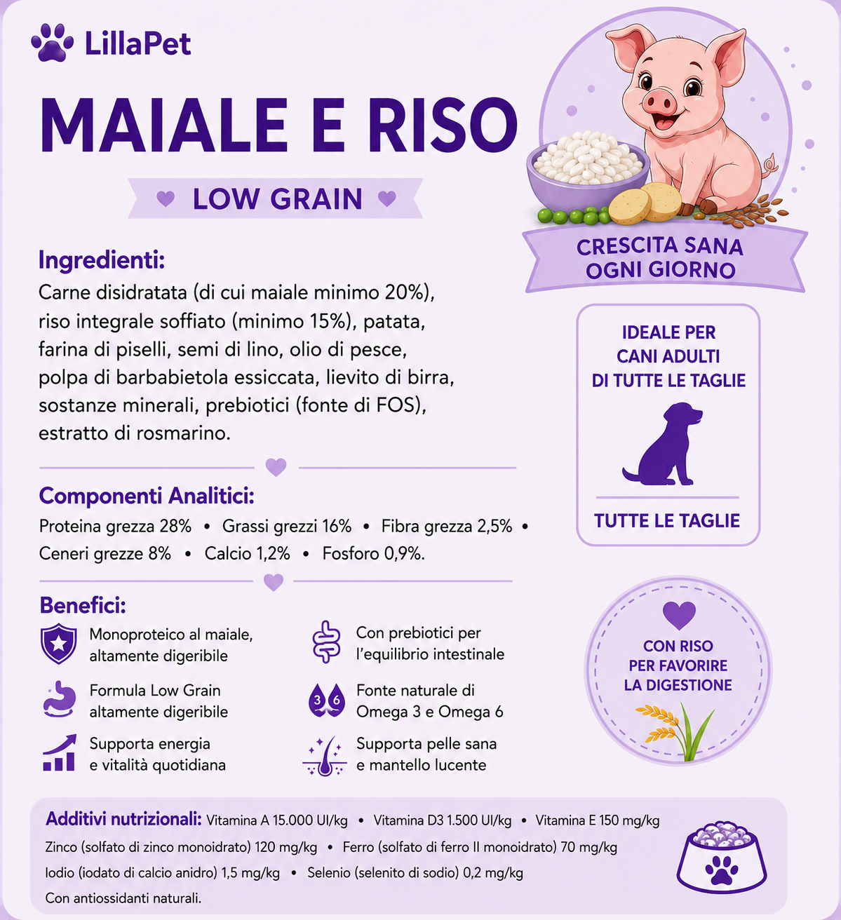 💜 LillaPet, Linea Low Grain – Crocchette a Basso Contenuto di Cereali 14 Varianti ➡️