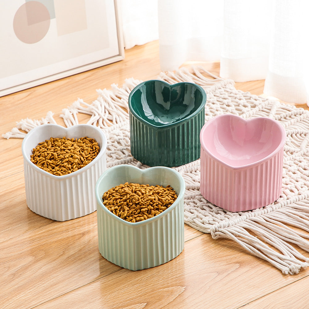 💜 HeartBowl™ – Ciotola in Ceramica con Design Inclinato