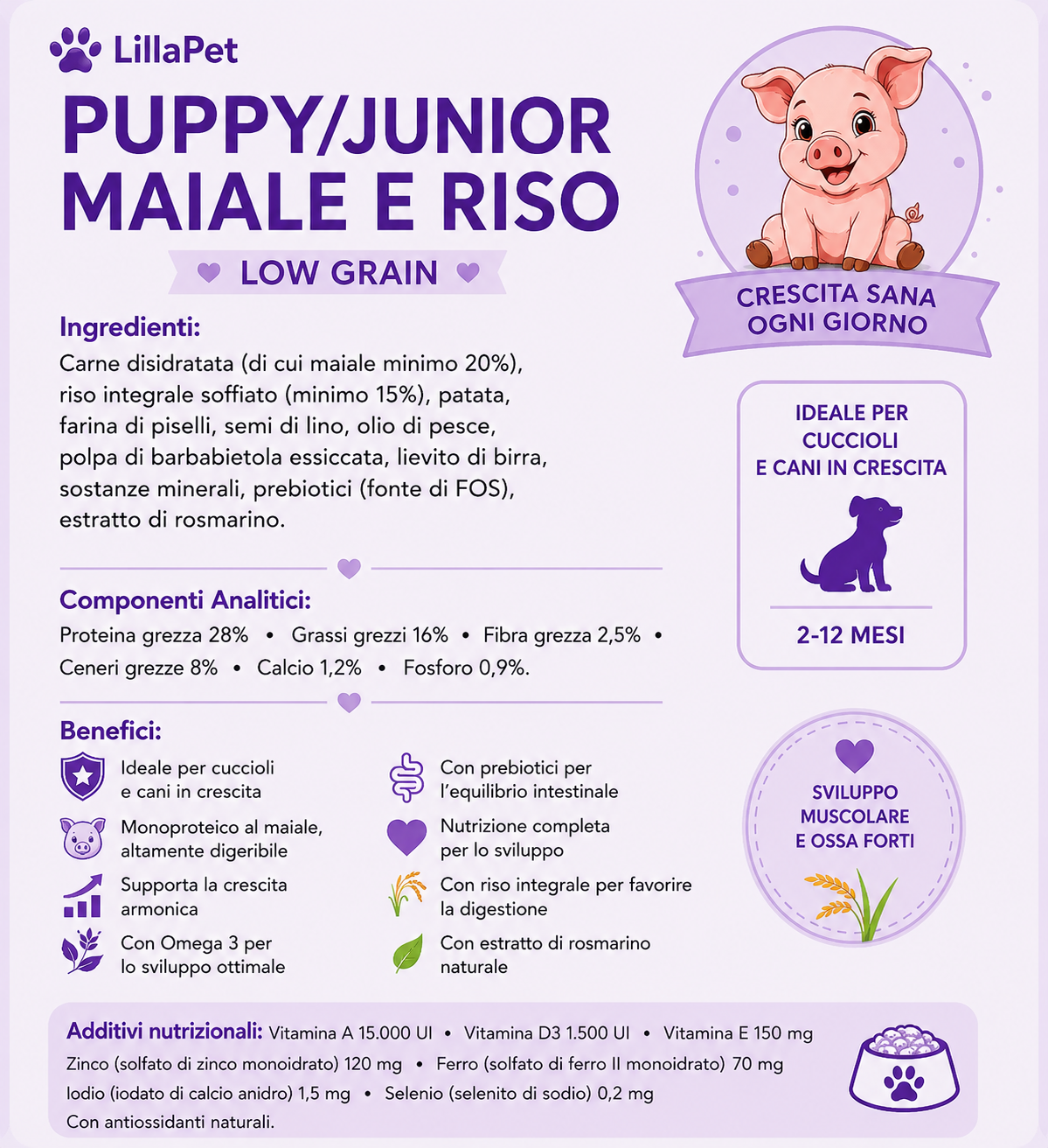 💜 LillaPet, Linea Low Grain – Crocchette a Basso Contenuto di Cereali 14 Varianti ➡️