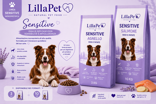 💜 LillaPet, Linea Sensitive - Monoproteico per Cani Sensibili 4 Varianti ➡️