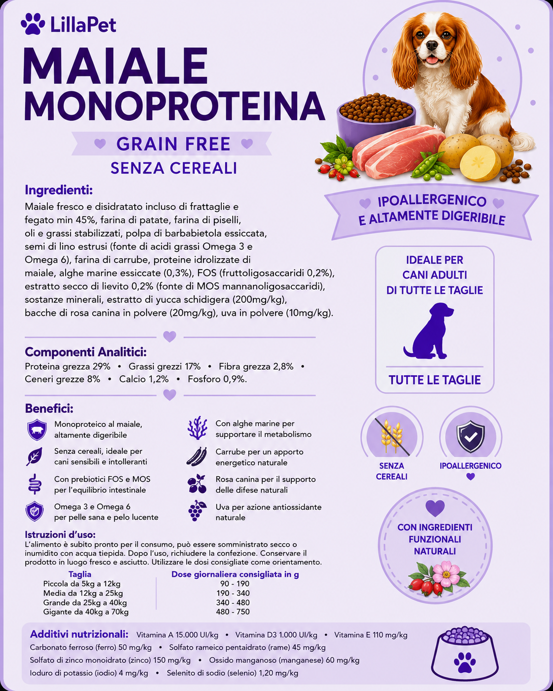 💜 LillaPet, Linea Grain Free - Nutrizione Senza Cereali per Cani 18 Varianti ➡️