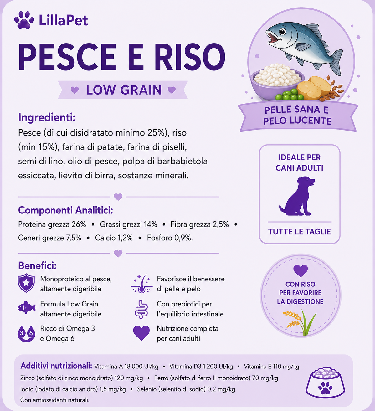💜 LillaPet, Linea Low Grain – Crocchette a Basso Contenuto di Cereali 14 Varianti ➡️