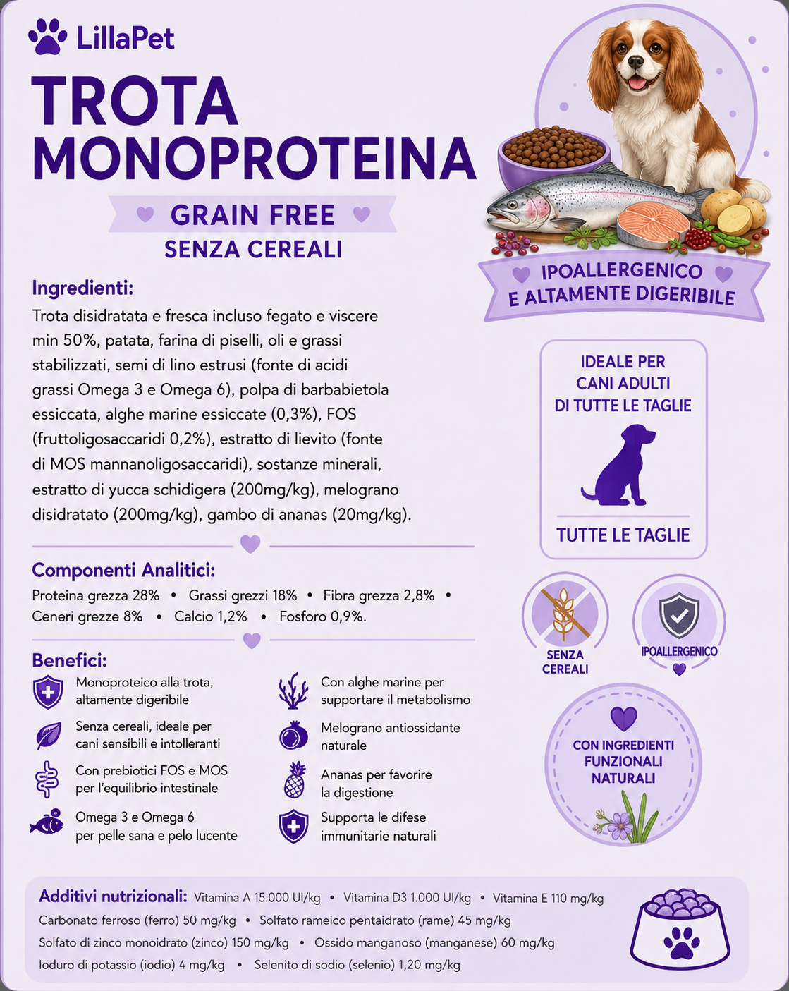 💜 LillaPet, Linea Grain Free - Nutrizione Senza Cereali per Cani 18 Varianti ➡️
