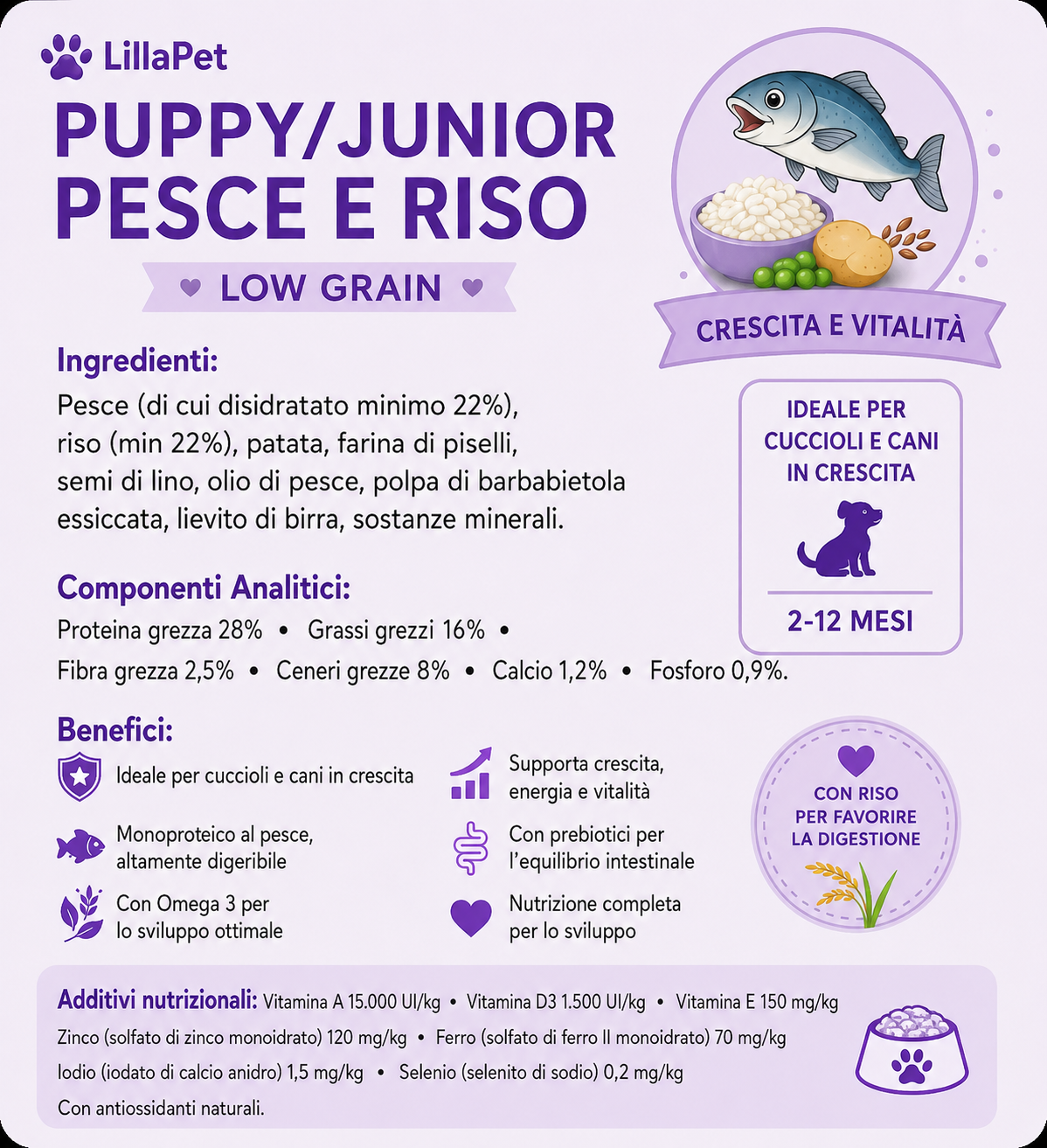 💜 LillaPet, Linea Low Grain – Crocchette a Basso Contenuto di Cereali 14 Varianti ➡️