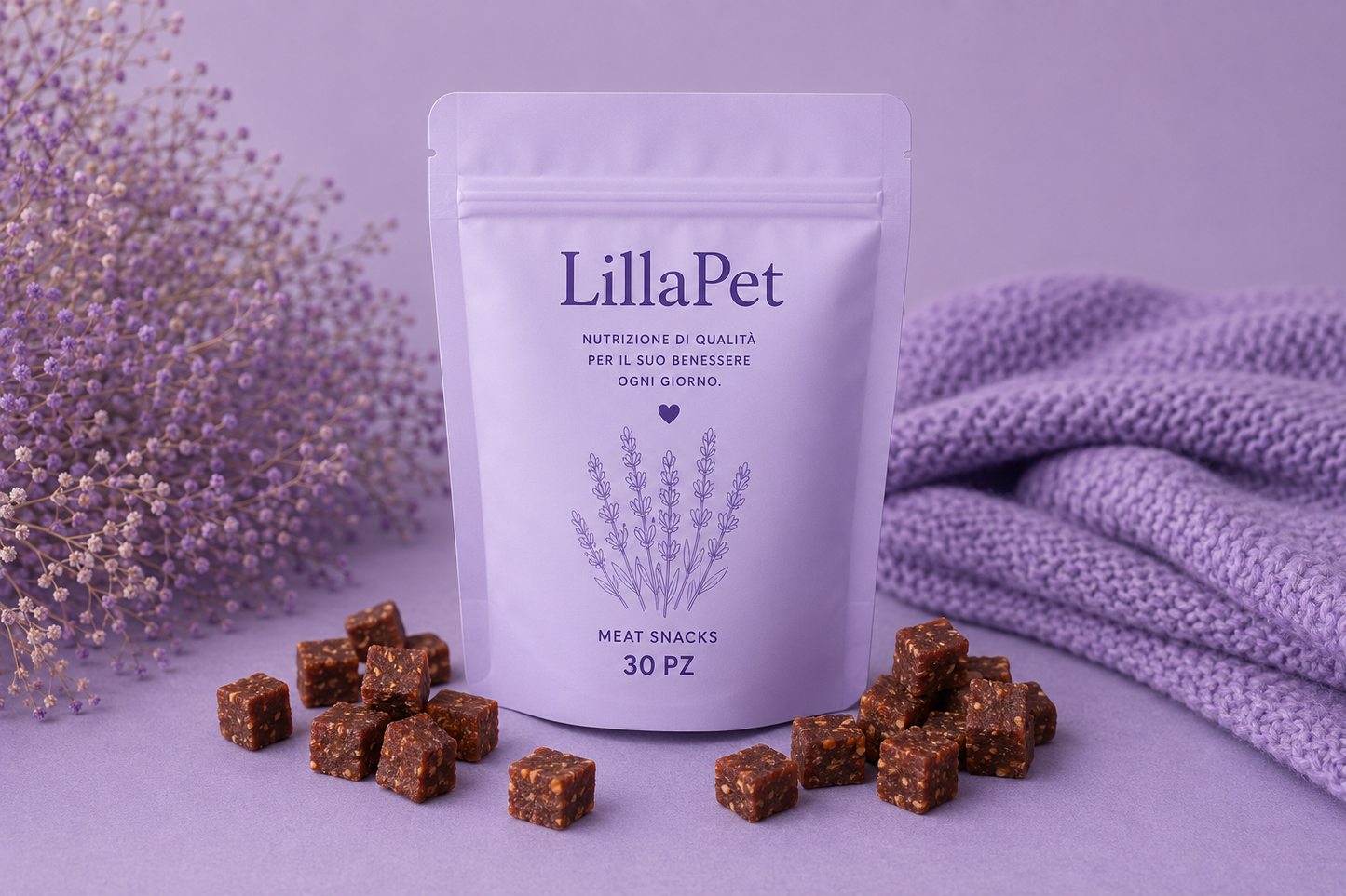 💜 LillaPet Meat Snacks – Snack di Carne Naturali per Cani