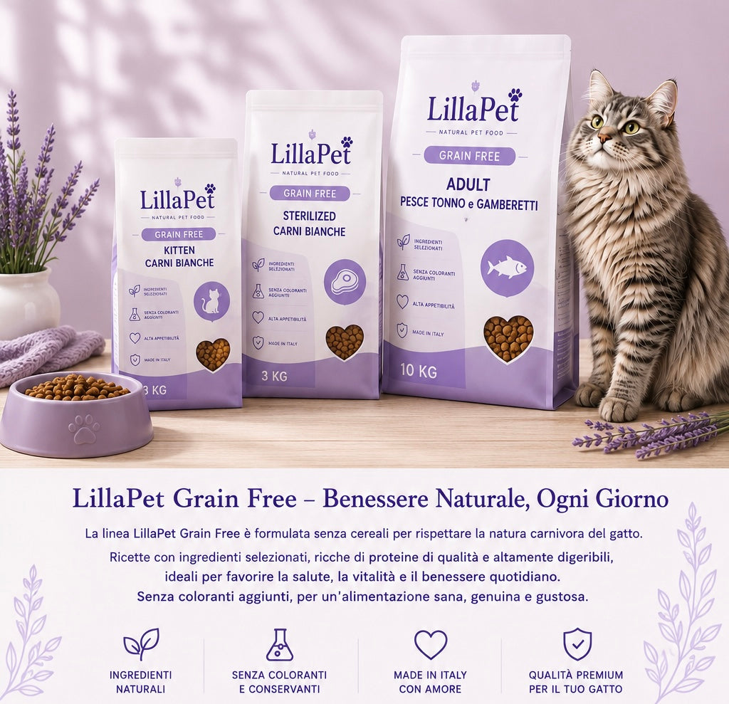 💜 LillaPet Grain Free Gatto – Nutrizione Naturale Senza Cereali