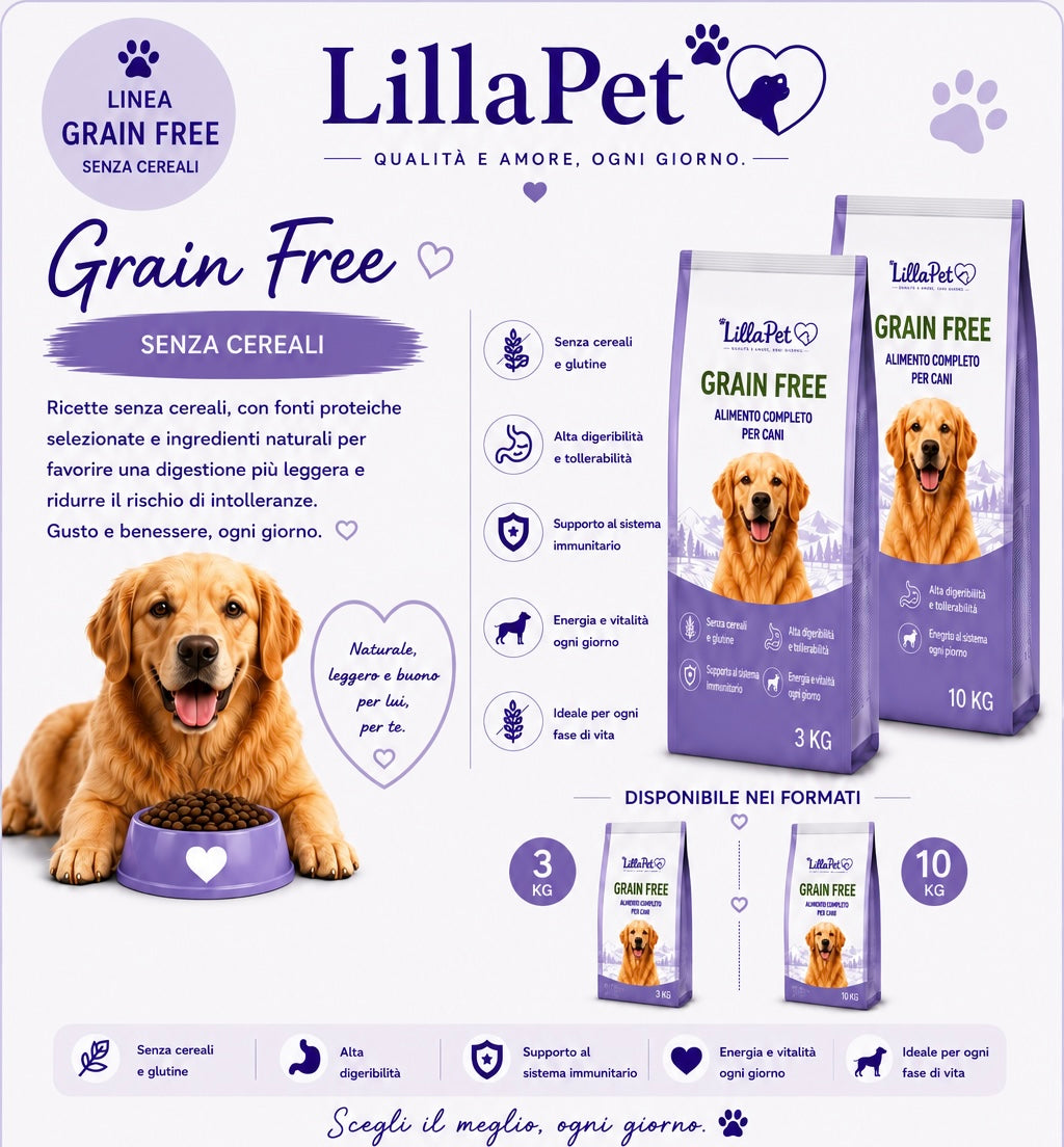 💜 LillaPet, Linea Grain Free - Nutrizione Senza Cereali per Cani 18 Varianti ➡️