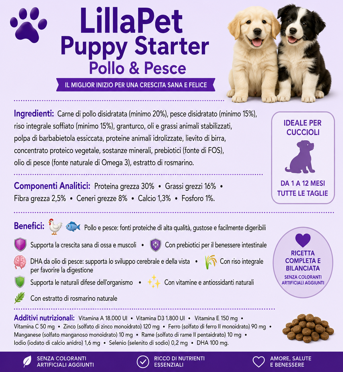 💜 LillaPet, Linea Daily Care - Crocchette Complete per Cani 18 Varianti  ➡️